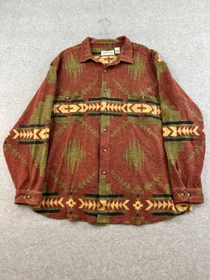 Vintage Orvis Men’s Work Shirt Cotton Shacket L Jacket Southwest Aztec Oversized - Image 1 of 4