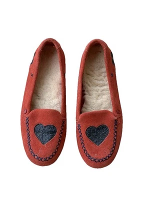 UGG Meena Sherpa Mocasines Gamuza Zapatos sin cordones Plantilla de piel EE. UU. 4 (3) Cómoda Cabina Foto 1 de 4