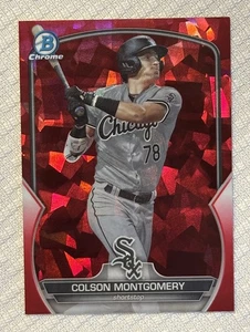 2023 Bowman Draft Sapphire Colson Montgomery /5 Red Refr. (RC) #BDC191 White Sox - Picture 1 of 4