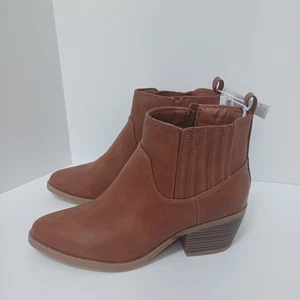 Neu mit Etikett Westernstiefeletten Kunstleder cognacbraun Damengröße 8 - Bild 1 von 7