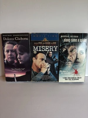 Lot Of 3 Horror VHS Misery, Dolores Claiborne & Along Came A Spider Foto 1 de 4
