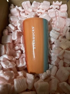 Starbucks Summer 2020 TUMBLER/Travel Mug Keramik Kaffeetasse mit Deckel 12 Fl Oz NEU - Bild 1 von 3