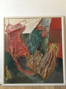 Collage auf Leinwand(Unikat) mit Holzrahmen von Josef Lorz - Bild 1 von 2