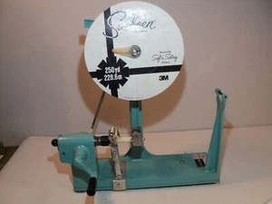 Vintage 3M Sasheen Bow Maker Mdl S-72 With Roll Of Sasheen Pastel Blue Ribbon - Picture 1 of 10