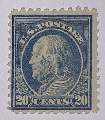 Sellos de viaje: estampillas de Estados Unidos de 1917-1919 # 515 20c Franklin, como nuevas, goma original H Foto 1 de 4