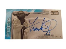 TOPPS STAR WARS ATTACK OF THE CLONES YODA FRANK OZ WIDEVISION AUTOGRAPH CARD