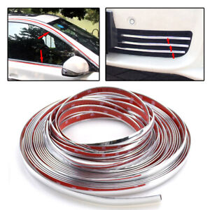3M/12mm Car Styling Chrome Strips Decoration Body Moulding Trim Cover Universal