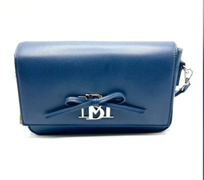 Bolso Bandolera Badgley Mischka Para Mujer con Arco en Placa con Logo•Azul Marino•Nuevo con Etiquetas Foto 1 de 4