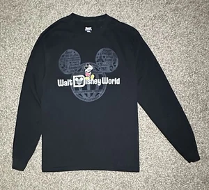 Vintage Y2K T-Shirt Walt Disney World Mickey Mouse Tee Long Sleeve Men’s Size M - Picture 1 of 18