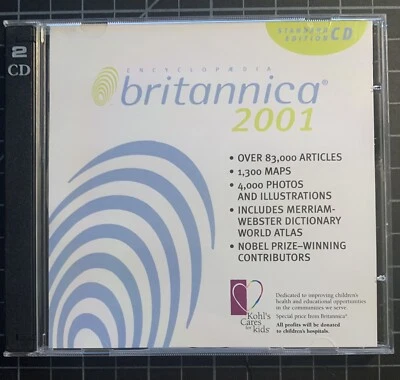 Britannica 2001 Standard Edition CD ROM - Win 95/98/2000/me - Vintage Software - Image 1 of 4