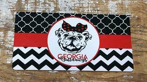 Georgia Bulldogs License Plate Chevron Georgia Bulldogs Car Tag - Picture 1 of 1