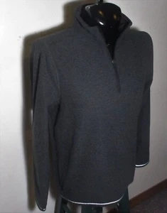 ABERCROMBIE & FITCH Gray Long Sleeve 1/2 Zip Golf Jersey Size M - Picture 1 of 6