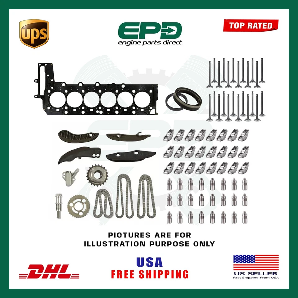 BMW N57D30 N57 HEAD GASKET + TIMING CHAIN KIT & ENGINE REBUILD KIT 3.0 DIESEL - Image 1 of 1