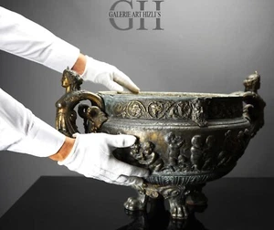 JARDINIERE SCHALE TAFELAUFSATZ BRONZE EMPIRE FRANKREICH 60CM X 33CM - Bild 1 von 20