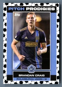 2023 Topps MLS BRANDAN CRAIG RC PITCH PRODIGIES SOCCER TILE #140 Union - Picture 1 of 1