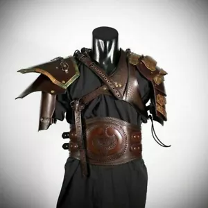 Medieval Leather Full Suit Of Barbarian Armor /Celtic Full Body armor - Bild 1 von 5
