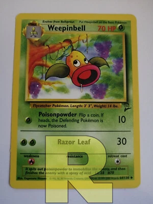 Weepinbell ® Set Base 2 64/130 ® Non Comune ® Pokemon ® Inglese ® EX - Immagine 1 di 4