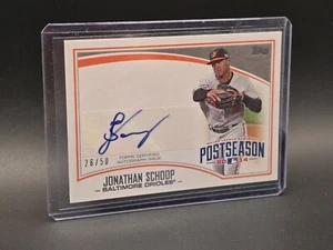 2015 Topps Series 1 Jonathan Schoop Postseason Performance Auto #d 26/50 PPA-JSC - Picture 1 of 3