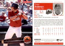 Drew Anderson 2007 MultiAd Nashville Sounds #NNO Card *AutographDen*
