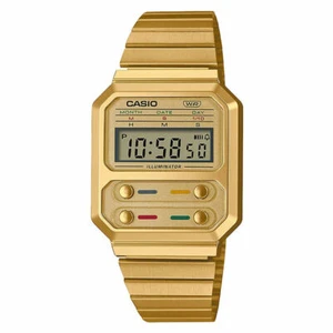 Casio Vintage A100 Series Gold Retro Style Digital Classic Uhr A100WEG-9A - Bild 1 von 4