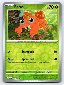 Tarjeta Pokémon Paras 046/165 Holograma Inverso Escarlata y Violeta 151 - Casi Nueva - Imagen 1 de 2