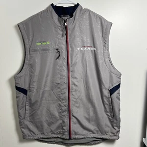 Reebok Houston Texans Men’s Size XL Jacket Sleeveless Vest Sweatshirt Full Zip - Picture 1 of 11