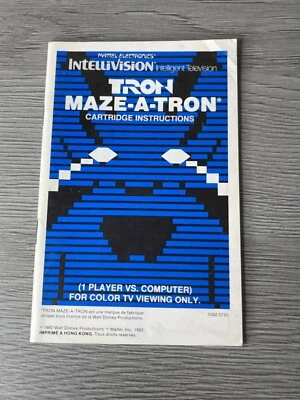Maze-A-Tron Intellivision Manual Authentic - Image 1 of 2