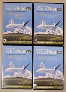 Virtual Pilot 3D Retro Game 4-Disc Set for Windows (Game+World Scenery Packs) - Picture 1 of 2