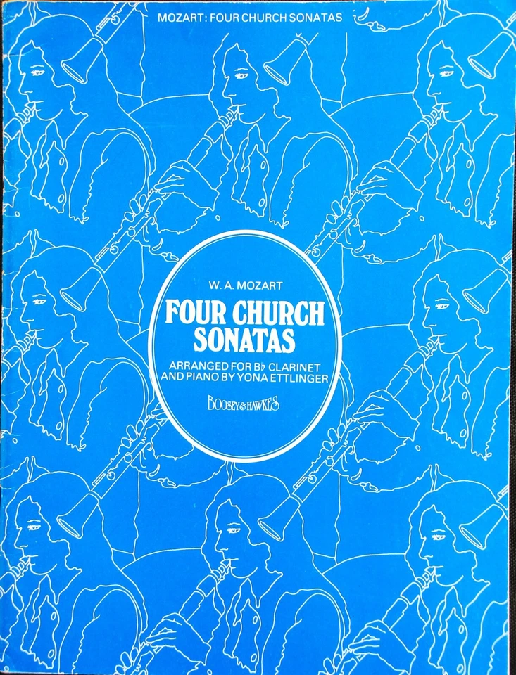 Four Church Sonatas .W.A. Mozart for b flat clarinet and piano - Image 1 of 1
