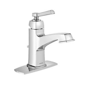 MOEN 6200 BOARDWALK POLISHED CHROME ONE HOLE ONE HANDLE BATHROOM SINK FAUCT - Picture 1 of 1