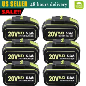 20V 5.5Ah For Worx WA3551 WA3553 WX386 WX176 WA3551.1 Lithium Battery or Charger - Picture 1 of 21