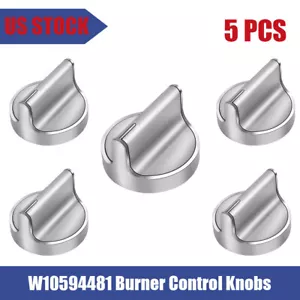 5PZ W10594481 Manopole Comando Stufa a Gas Acciaio Inox Sostituzione per Whirlpool - Foto 1 di 12