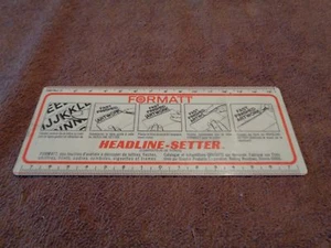 1970 Vintage 6" FORMATTO HEADLINE-SETTER STANDARD & METRICO FRANCESE & INGLESE RARO H2 - Foto 1 di 6