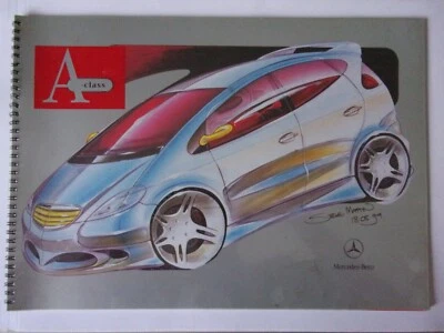 MERCEDES BENZ A-CLASS orig 1998 UK Mkt LARGE Spiral Bound Publicity Brochure - Image 1 of 4