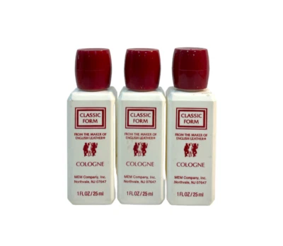 Forma clásica del fabricante de colonia de cuero inglés (1 oz / 25 ml) NUEVO; Lote de 3 Foto 1 de 2