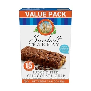 Sunbelt Bakery Fudge Dipped Chocolate Chip Chewy Granola 15 Stück (1er Pack) - Bild 1 von 4