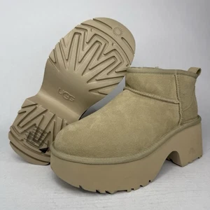 Botas de plataforma UGG para mujer 9 Ultra Mini nuevas alturas de gamuza tostada 1158311 - Imagen 1 de 15