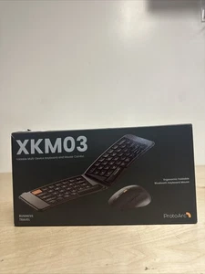 ProtoArc Ergonomic Foldable Keyboard Mouse XKM03 Portable Folding Bluetooth Case - Picture 1 of 14
