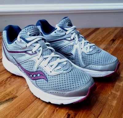 Женские кроссовки Saucony Grid Cohesion II размер 9 серые/фиолетовые туфли на шнуровке - Изображение 1 из 4