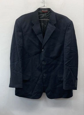 Pierre Cardin Men's Black Worsted Wool 3 Button Sport Coat Blazer Jacket 44S - Image 1 of 4