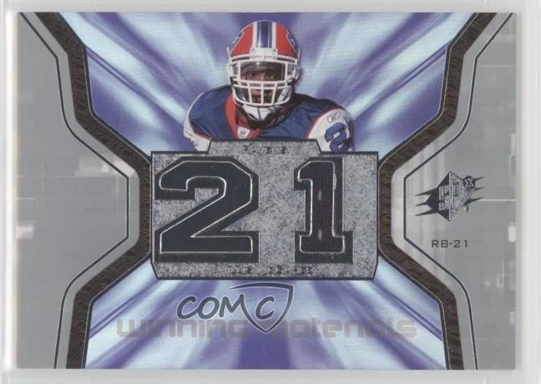 2007 SPx Winning Materials Jersey Number Willis McGahee #WM-WM - Image 1 of 2