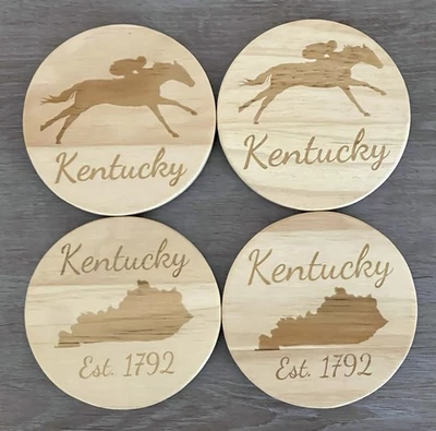 Posavasos de madera temáticos de Kentucky Foto 1 de 3