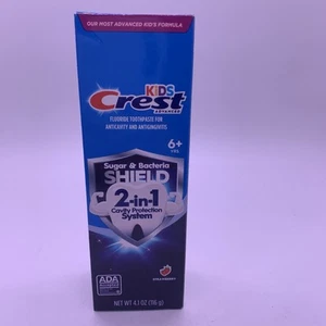 Kids Crest Advanced Toothpaste Sugar & Bacteria Shield Strawberry 4.1 Oz - Picture 1 of 5