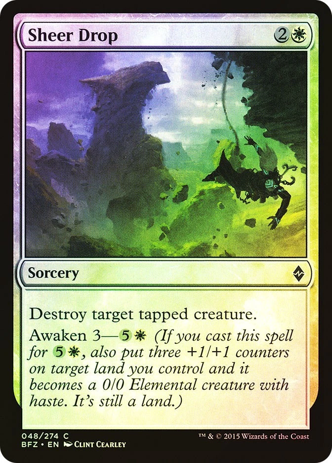 MTG FOIL Sheer Drop  - Battle for Zendikar #048 - Image 1 of 1