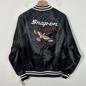 Neu mit Etikett Vintage King Louie Satinjacke Druckknopf bestickt Deadstock Herren Medium - Bild 1 von 11