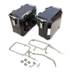 Maletas laterales aluminio para GS1200 04-13 doble/simple eje K25 38+43 L negras - Picture 1 of 14