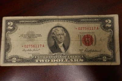 ** STAR ** $2 1953 A United States Note Red Seal ** PAPER CURRENCY AUCTIONS #245 - Image 1 of 2