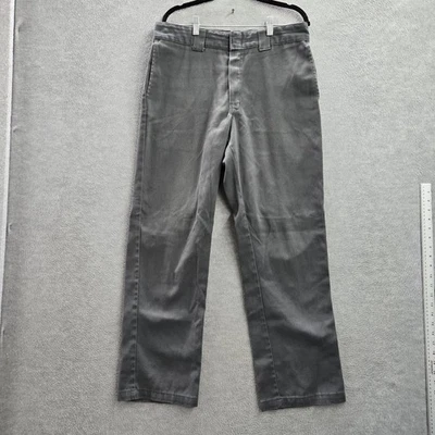 Dickies Men Pants 34X32 Gray Chino Twill 874 Original Fit Flex Logo 32" Inseam - Image 1 of 4