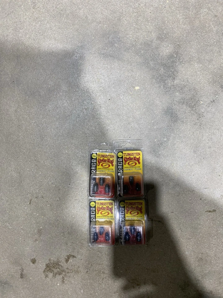 4 neue Packungen Strike King Wolfram Wurm Gewichte - Bild 1 von 1