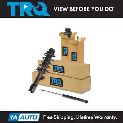 TRQ Front Rear Complete Strut Spring Assembly Shock Absorber Kit 4pc for Prius C - Image 1 of 4